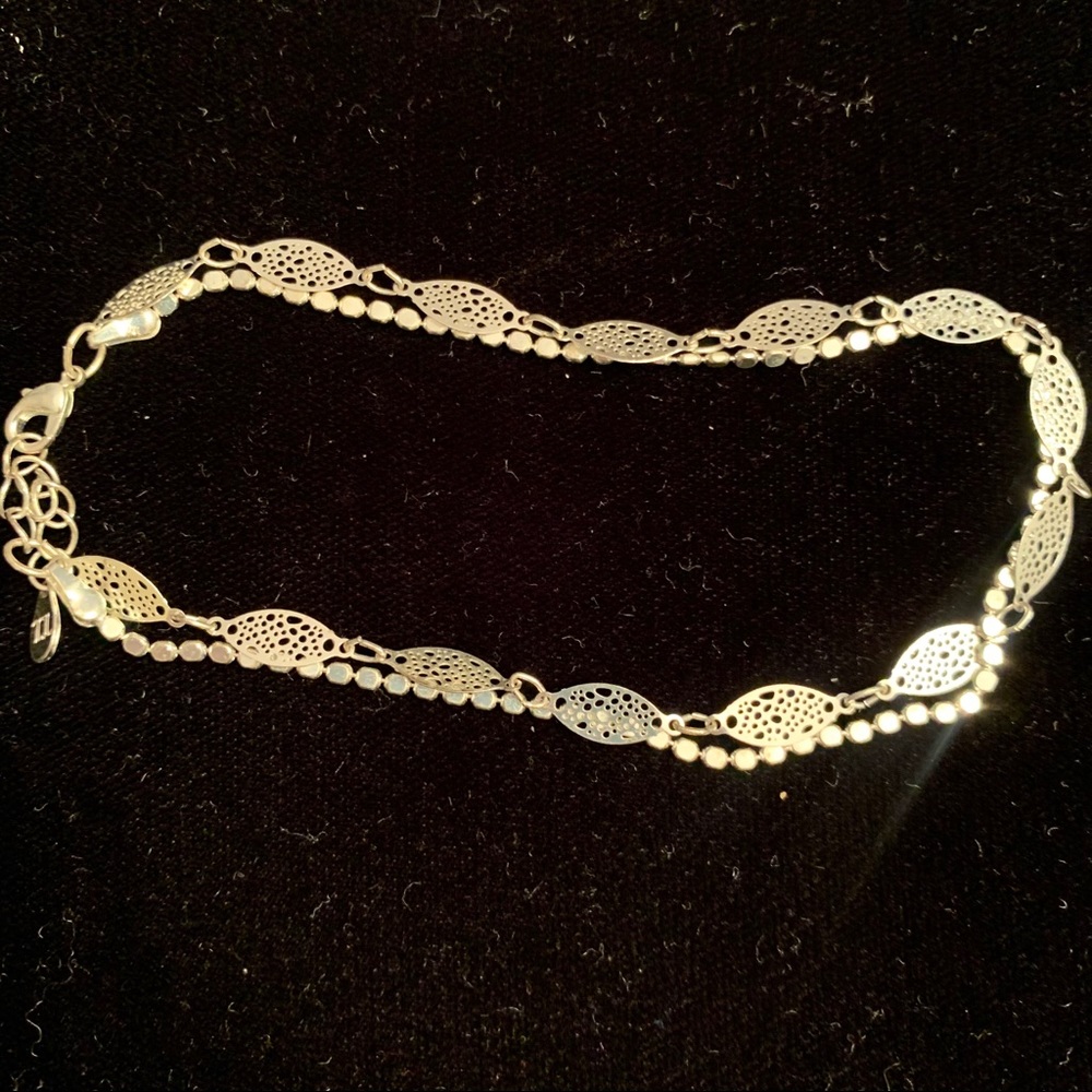 Sterling Silver Double Strand Anklet Bracelet